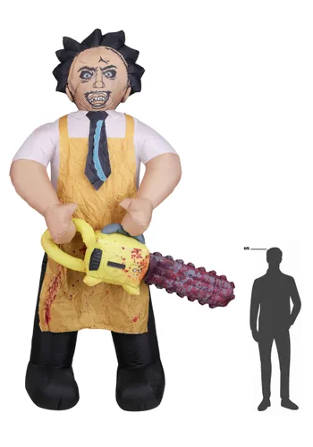 Vista 9 de Decoración Inflable Leatherface de 15 Pies Multicolor