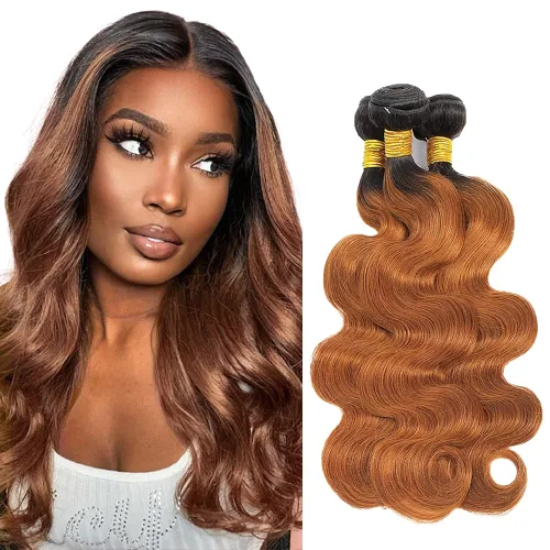 Vista 286 de 300g 1B27 Human Hair Bundles Honey Blonde Bundles Human Hair 10A Brazilian Virgin Remy Hair Extensions 8 10 12 Inch