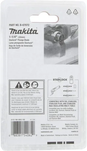 Vista 3 de Makita B-67072 Hoja de inmersión Starlock de 1-1/4" (BiM), 14TPI