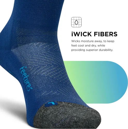 Vista 37 de Feetures Elite Light Cushion Mini Crew Sock - Calcetines deportivos con compresión dirigida