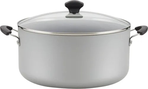 Vista 9 de Farberware - Olla de cocina antiadherente con tapa, 10.5 cuartos de galón - Negro