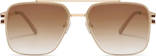 Vista 2 de SOJOS Retro Square Metal Frame Sunglasses for Women Men, Vintage Double Bridge Flat Lens Women Mens Sun Glasses SJ1180