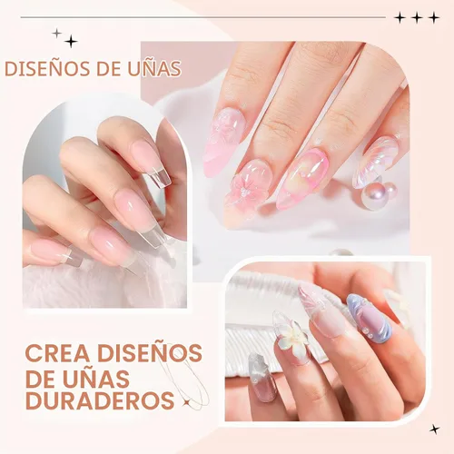 Vista 4 de Gel de uñas sólido Builder, gel duro transparente para esculpir uñas Aqua Clear