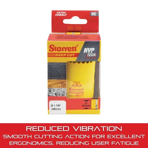 Vista 5 de Starrett LS - Corona perforadora HSS de corte profundo 1-7-8" (48mm) (DCH0178-G)