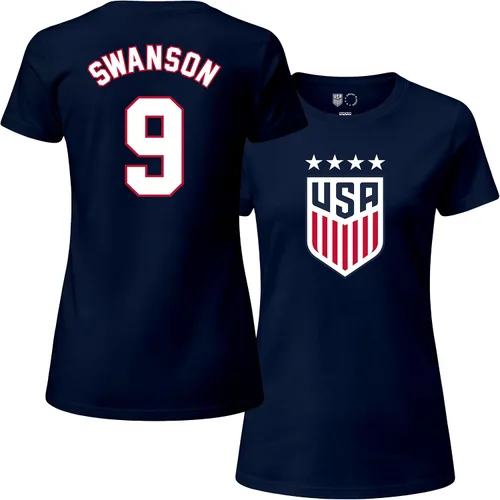 Vista 12 de Icon Sports Camiseta de algodón con licencia oficial del equipo nacional de fútbol femenino de EE. UU. - Mujeres - 67WCT