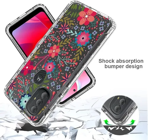 Vista 7 de Funda para Moto G Power 2022 (no compatible con 2021) con protector de pantalla de vidrio templado, cuerpo completo, a prueba de golpes