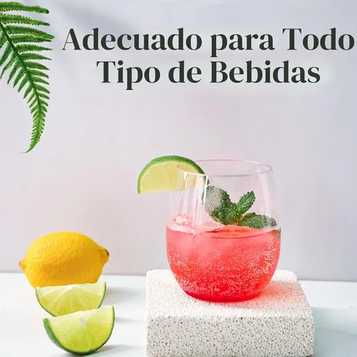 Vista 6 de FOCUSLINE Paquete de 32 copas de vino de plástico sin tallo, vasos de vino desechables transparentes de 12 onzas, copas de vino de plástico
