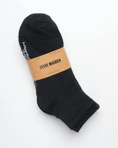 Vista 3 de Steve Madden Calcetines para mujer – Paquete de 6 calcetines deportivos para mujer – Calcetines de correr de corte de cuarto de cojín de rendimiento