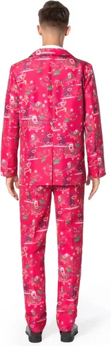 Vista 3 de Gardentime Trajes de Navidad para hombres, disfraz feo divertido para adultos, chaqueta de Navidad para hombre, traje de cosplay con pantalones