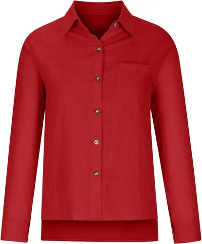 Vista 53 de SMIDOW Camisa de algodón y lino con botones para mujer