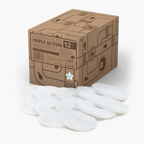 Vista 9 de Filtros de repuesto originales Catit Triple Action para fuente de agua, paquete de 2 - Filtros de repuesto oficiales para fuentes de agua potable