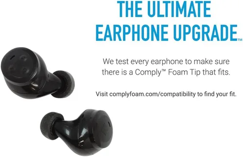 Vista 4 de Comply TW-200-C Puntas de repuesto de espuma viscoelástica para Anker Soundcore, Sennheiser, JBL, SoundPEATS y más Máxima comodidad, ajuste