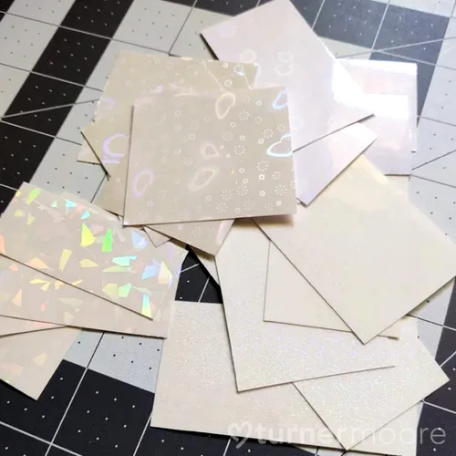 Vista 9 de Laminado holográfico de vidrio agrietado, vinilo adhesivo autoadhesivo de 30,5 x 30,5 cm para Cricut, pegatinas, tarjetas de intercambio, fotos