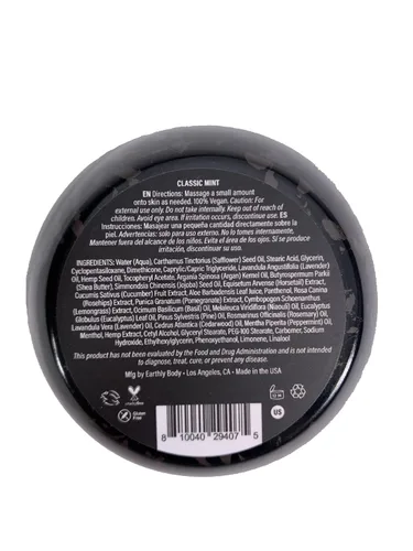 Vista 5 de Earthly Body Premium Hemp Extract Daily Ultimate Cream - Mentol, Argán, Jojoba, Escaramujo - Loción tópica hidratante ligera de rápida absorción