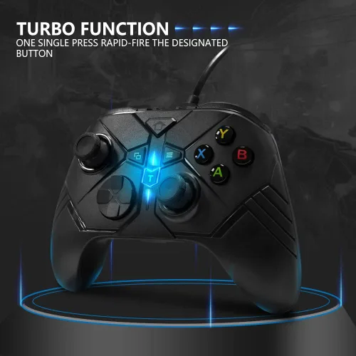 Vista 5 de Miss Home Xbox One - Controlador con cable controlador USB Gamepad Joypad para Xbox OneSXPC Windows 7810 con conector de audio de 0138in botón