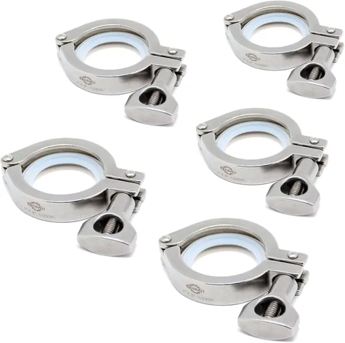 Vista 12 de Tri Clamp 0.5-0.75" Acero inoxidable 304 Heavy Duty Sanitaria Abrazadera Solo Pin con Junta de Silicona