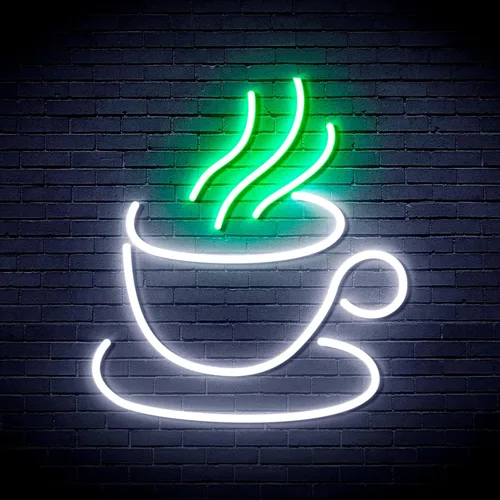 Vista 11 de AdvPro Señal de neón LED de silicona de la flexión del té o del café - azul - st16s33-fnu0410-b
