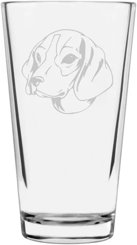 Vista 373 de Podenco Canario - Vaso de pinta de 16 onzas con temática de perro personalizado