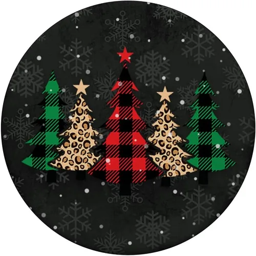 Vista 3 de Buffalo Plaid Leopard Cheetah Christmas Trees Snowflake PopSockets PopGrip: agarre intercambiable para teléfonos y tabletas