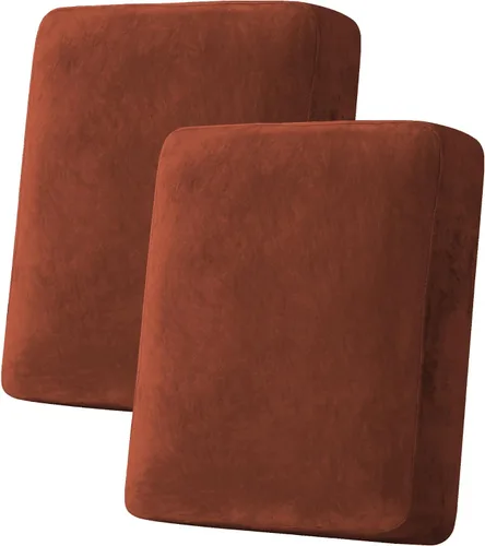 Vista 225 de H.VERSAILTEX Funda de cojín elástica de terciopelo para sofá, funda de cojín de felpa para cojines de silla, protector de muebles, cojín de asiento