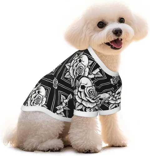 Vista 12 de SWEET TANG Camisas refrescantes para perros pequeños, de secado rápido, ropa de verano para perros pequeños, ligera, transpirable, camiseta