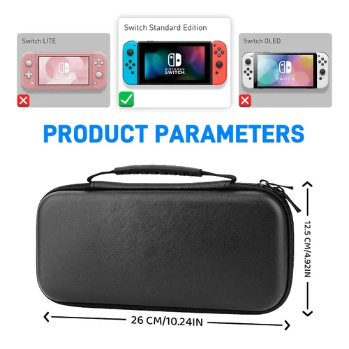 Vista 6 de RHOTALL Carrying Case Set Compatible with Nintendo Switch Accessories, Portable Travel Storage Case for Switch with Clear Protective Cover, Screen