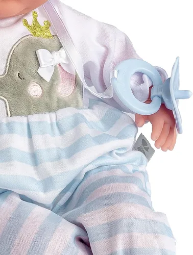 Vista 6 de JC Toys - Berenguer Boutique - Muñeca realista de cuerpo suave de 15 pulgadas con ojos abiertos y cerrados, juego de regalo de 10 piezas