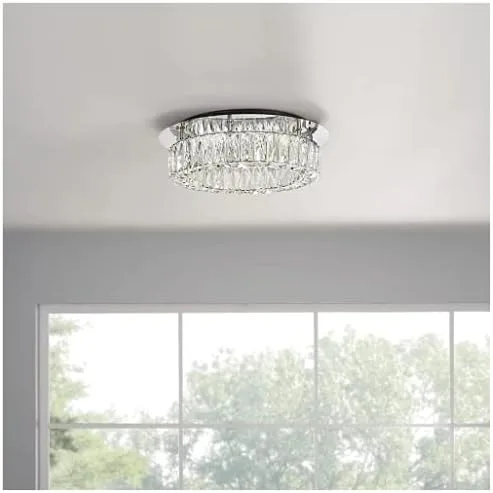 Vista 6 de Keighley Crystal - Soporte empotrado LED integrado de 100 W en cromo pulido