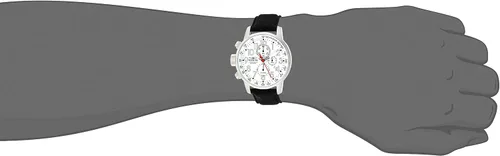 Vista 4 de Cronógrafo Lefty Force de acero inoxidable para hombre esfera blanca y correa de cuero Blanco Cronógrafo