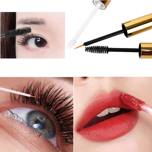 Vista 7 de Ideal Swan Botella vacía de 0.3 fl oz para delineador de ojos, botella de brillo de labios con embudo de 3 piezas e inserciones de goma para aceite