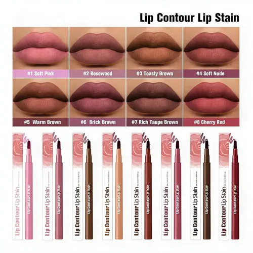 Vista 2 de Maquillaje labial mate de larga duración sin transferencia (#3)