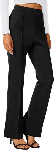 Vista 54 de Urban CoCo Pantalones de trabajo elásticos con corte de bota, pantalones de yoga pequeños para oficina casual