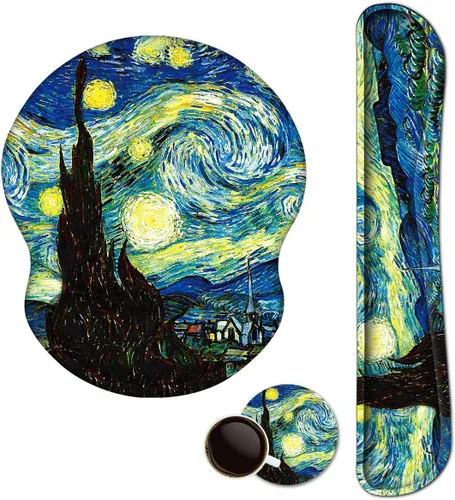 Vista 10 de ArtSo - Reposamuñecas mejorado para el teclado y la alfombrilla del mouse, almohadilla de gel ergonómica con base de goma antideslizante