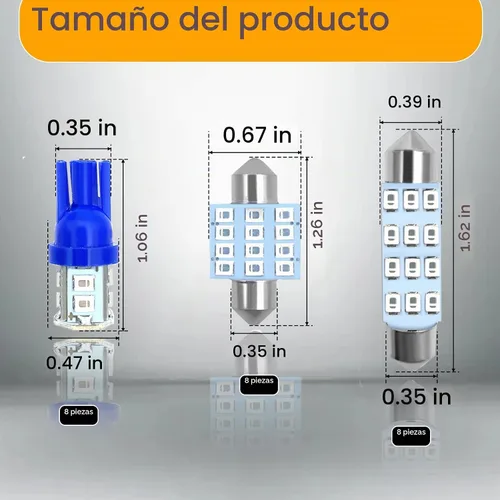 Vista 2 de QuicTO Juego de luces LED para interiores, 24 piezas, color azul, compatible con la mayoría de vehículos