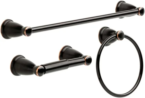 Vista 14 de Franklin Brass Kinla - Juego de accesorios de baño de 3 piezas, color negro mate, accesorios de baño, KIN3PC-MB