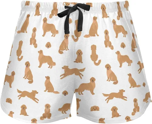 Vista 8 de vvfelixl Pantalones cortos de dormir para mujeres, cachorros, pantalones cortos de pijama con bolsillos, pantalones de dormir S-XXL