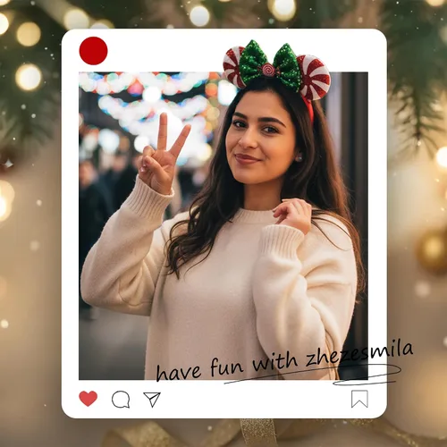 Vista 31 de Diadema de Navidad, orejas de ratón, decoraciones navideñas, sombreros de Navidad