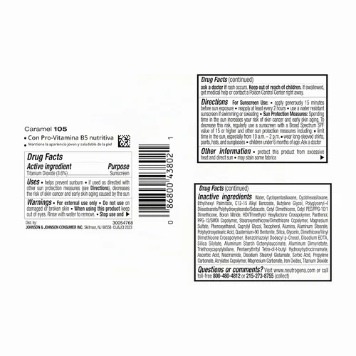 Vista 8 de Neutrogena Piel Sana líquido Maquillaje 105 caramelo