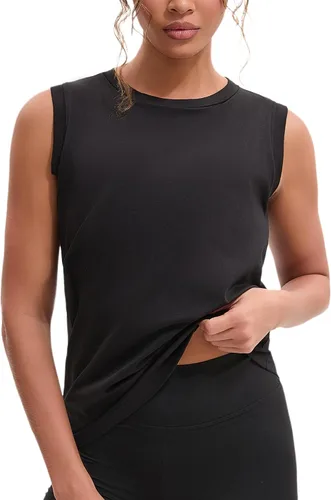 Vista 4 de JARAZIN Camiseta sin mangas para mujer, diseño de Tomboy Transgender FTM, banda elástica integrada, para el pecho largo