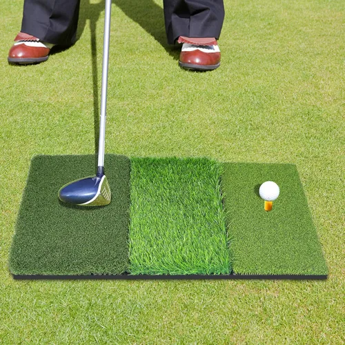 Vista 6 de NEWCARE Golf Hitting Mat, Thickened Golf Practice Mat for Indoor Outdoor Training, Swing Path Hitting Turf Mat with Non-Slip Rubber Backing, Golf
