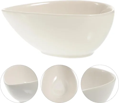 Vista 5 de Hemoton Juego de 5 cuencos para servir condimentos en forma de lágrima para salsas de salsa de soja, mostaza, agridulce, compacto, vajilla de cocina