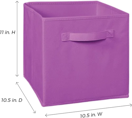 Vista 6 de Cajón de tela cúbico ClosetMaid 11469, morado, empaque de 2