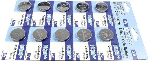 Vista 5 de HQRP Paquete de 10 pilas de litio CR2032 de 3 voltios CR2O32 CR2032L