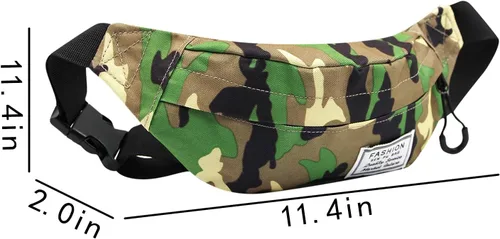 Vista 3 de ANKOMINA Riñonera para niños pequeños, con correa ajustable, para deportes, correr, senderismo, campamento, B