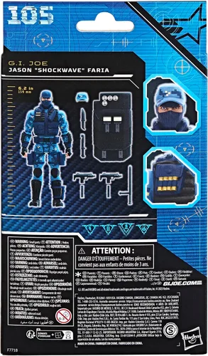 Vista 12 de G.I. Joe Classified Series Jason Shockwave Faria, figura de acción coleccionable, 105, figuras de acción de 6 pulgadas para niños y niñas, con 9