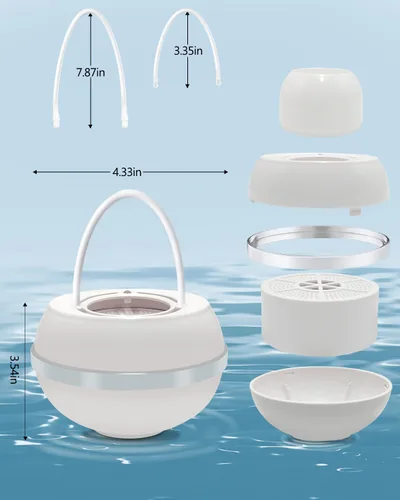Vista 7 de Filtro de agua de baño para grifo de bañera, filtro de bola de bañera de 8 etapas para fregadero de baño, suavizante de agua dura de ducha de 2500