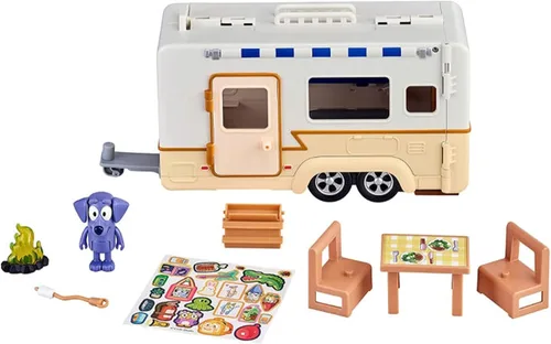 Vista 7 de Bluey - Ultimate Caravan Adventures - Juego de caravana y tres figuras de 2.5-3 pulgadas y vehículo familiar de tracción en las cuatro ruedas con 2