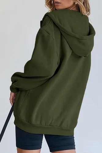 Vista 3 de PRETTYGARDEN Sudaderas con capucha Y2K con cremallera y bolsillos para mujer