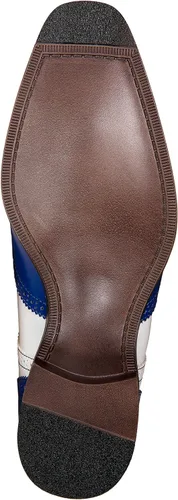 Vista 5 de Bolano Elwyn, Zapatos de vestir para hombre - Oxford y Wingtip - Espectador de dos tonos, con cordones, zapatos formales Brogue
