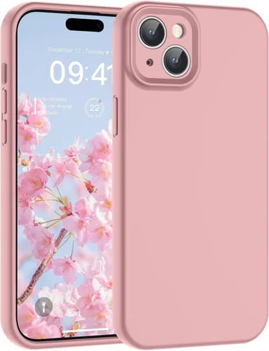 Vista 45 de SUPFINE - Funda diseñada para iPhone 12, silicona líquida premium con [forro de microfibra suave antiarañazos][protección de cámara mejorada], funda